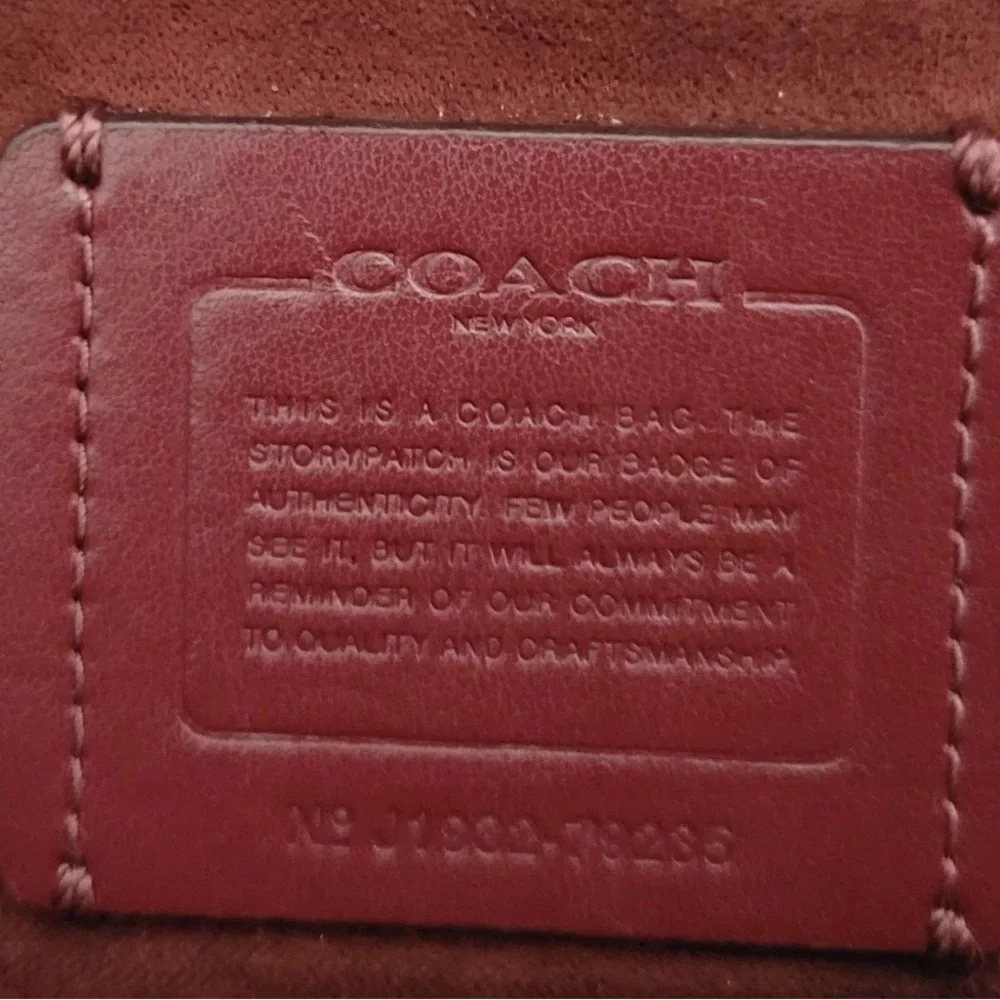 Coach New Year Barrow Varsity Stripe Backpack Red Coated Canvas Leather Trim